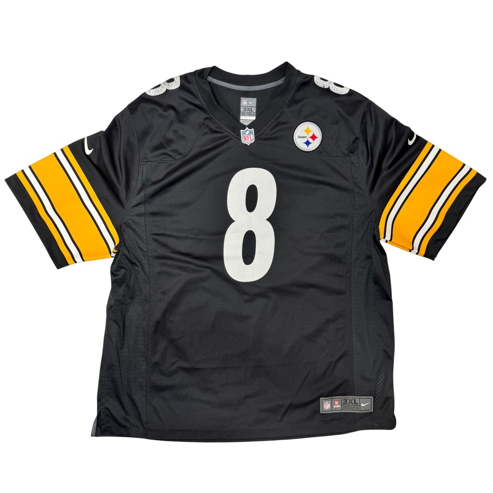 Nike Pittsburgh Steelers Kenny Pickett 8 NFL Jersey Mens 3XL Black On Field